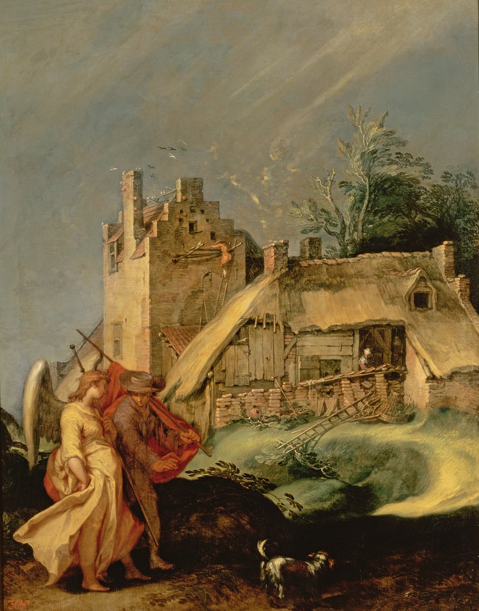 景观与托比亚斯和天使，1610-15 作者 亚伯拉罕·布洛玛特（Abraham Bloemaert）