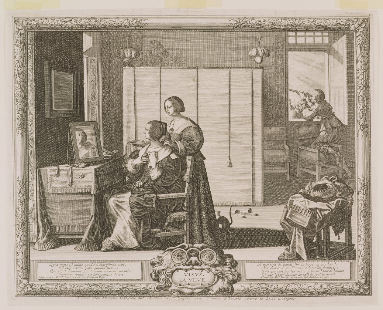 视线，由艺术家雕刻，c.1630-40 作者 亚伯拉罕·博斯（Abraham Bosse）