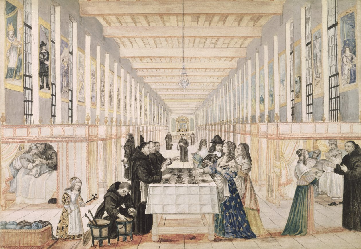奥地利安妮访问期间慈善修女会的医务室（1601-66）c.1640（另见159214） 作者 亚伯拉罕·博斯（Abraham Bosse）