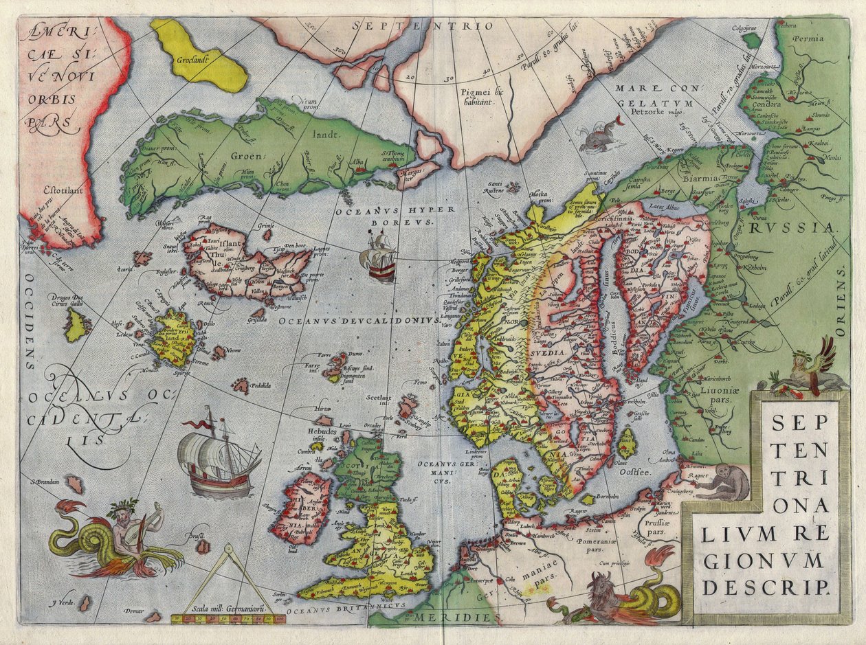 北美和记述 作者 亚伯拉罕·奥特里乌斯（Abraham Ortelius）