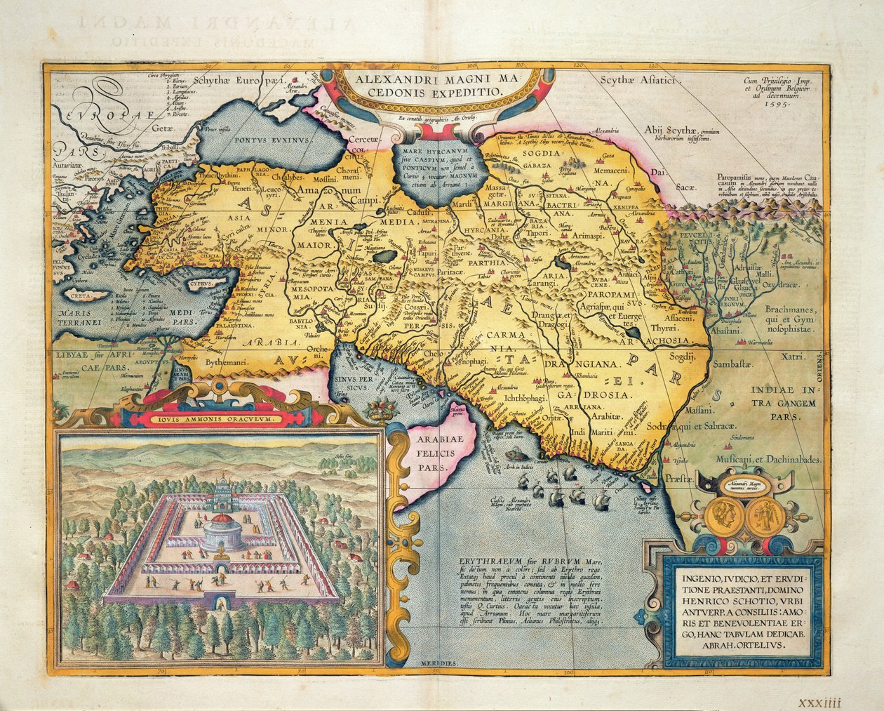 亚历山大大帝的远征，来自&39;Theatrum Orbis Terrarum&39;，1603年 作者 亚伯拉罕·奥特里乌斯（Abraham Ortelius）