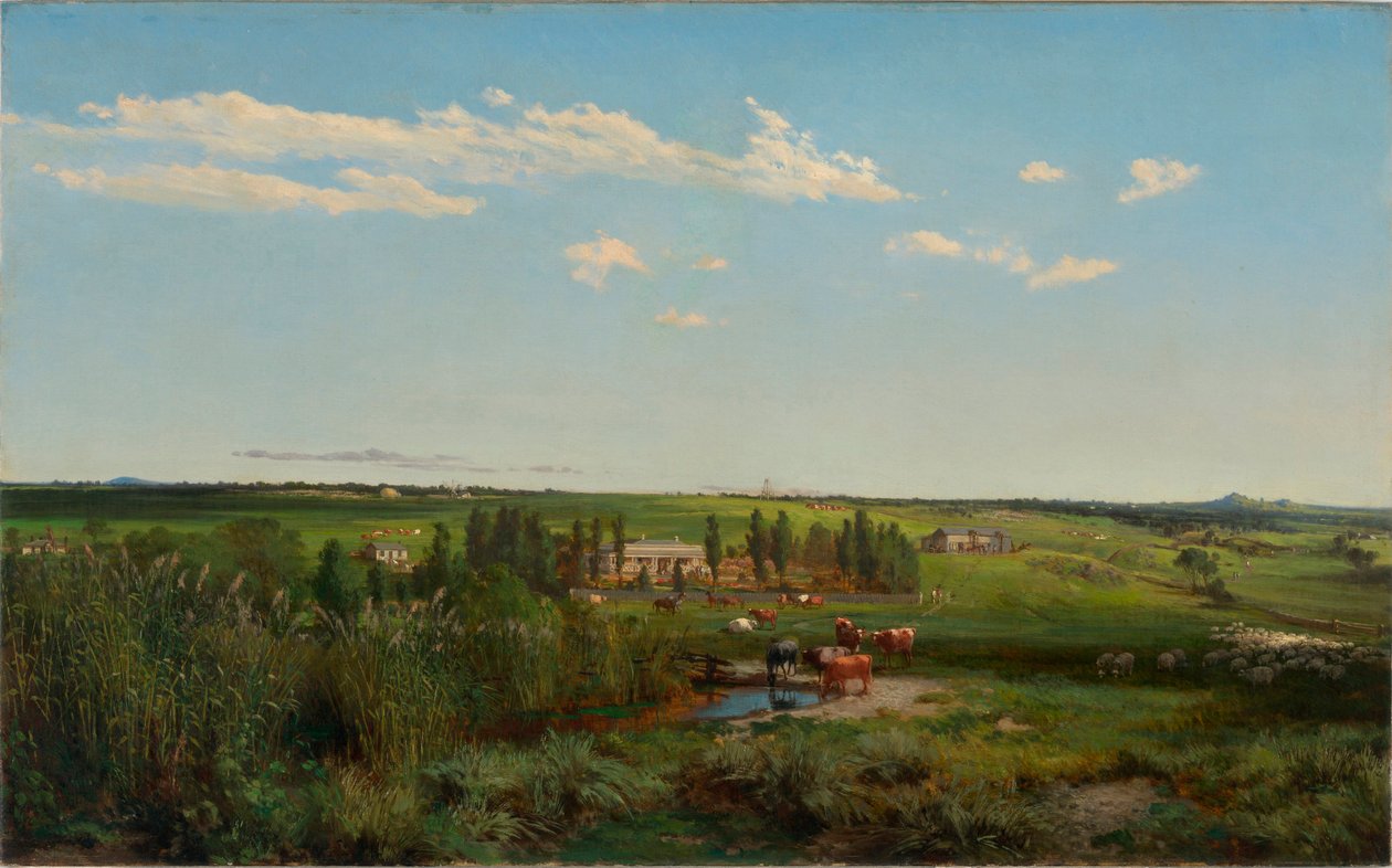"Le domaine de Mount Fyans en Australie" (Mount Fyans homestead) Peinture de Louis Buvelot (1814-1888) - 1869 - Oil on canvas Dim 58,6x95,3 cm 澳大利亚国家美术馆，堪培拉 作者 亚伯拉罕·路易斯·布弗洛特