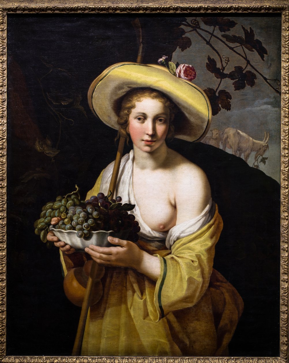Bergere 与一盘葡萄 作者 亚伯拉罕·布洛玛特（Abraham Bloemaert）