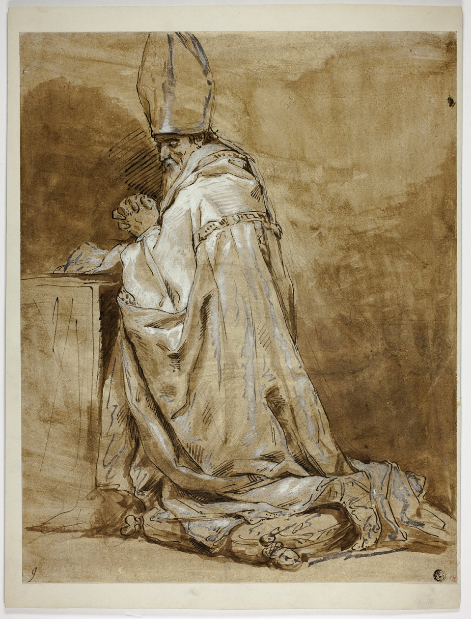 主教跪地祈祷 作者 亚伯拉罕·布洛玛特（Abraham Bloemaert）