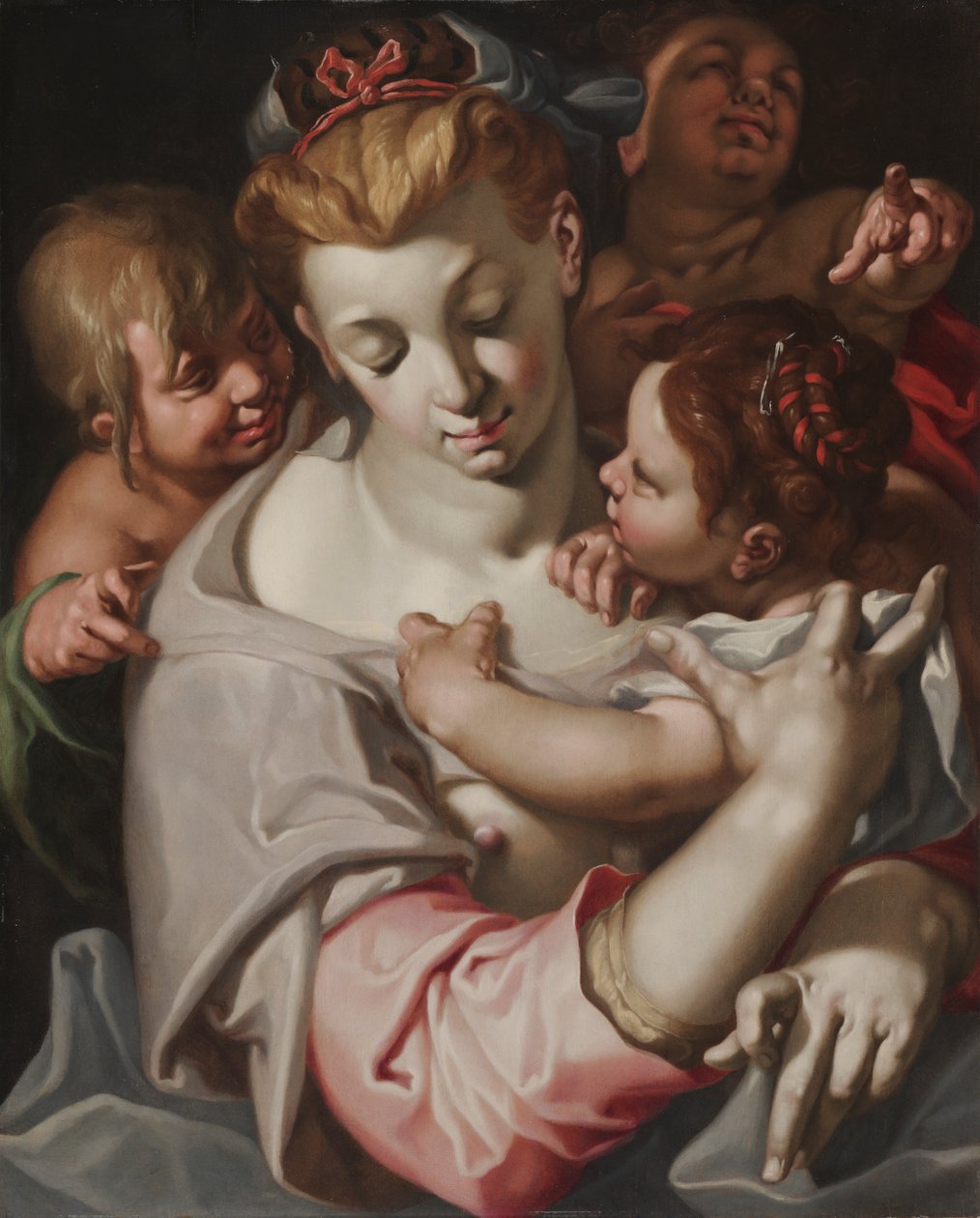 慈善》，约 1590 年（木板油画） 作者 亚伯拉罕·布洛玛特（Abraham Bloemaert）