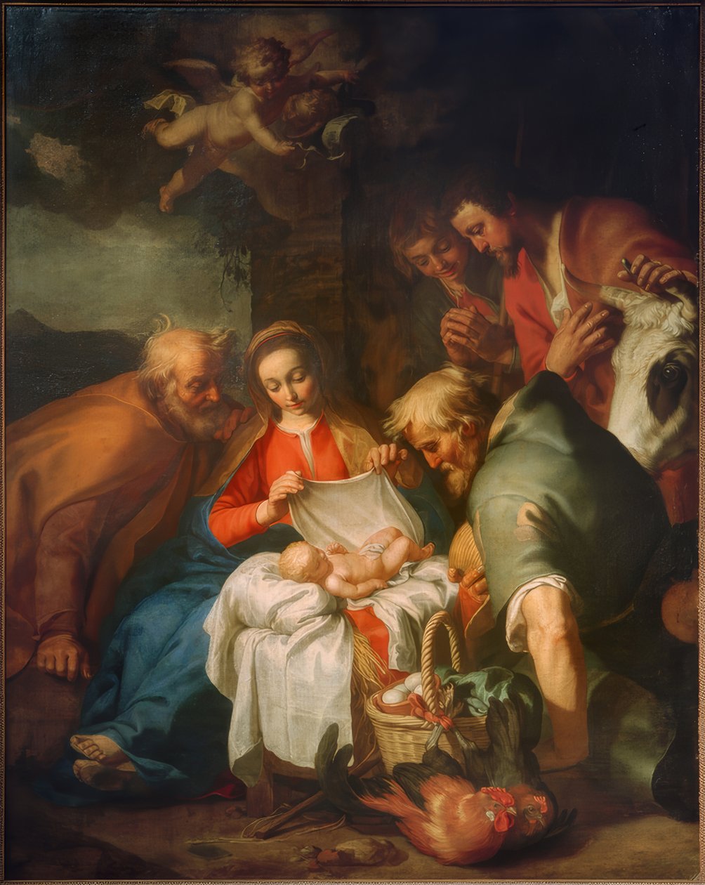 Die Anbetung der Hirten 作者 亚伯拉罕·布洛玛特（Abraham Bloemaert）