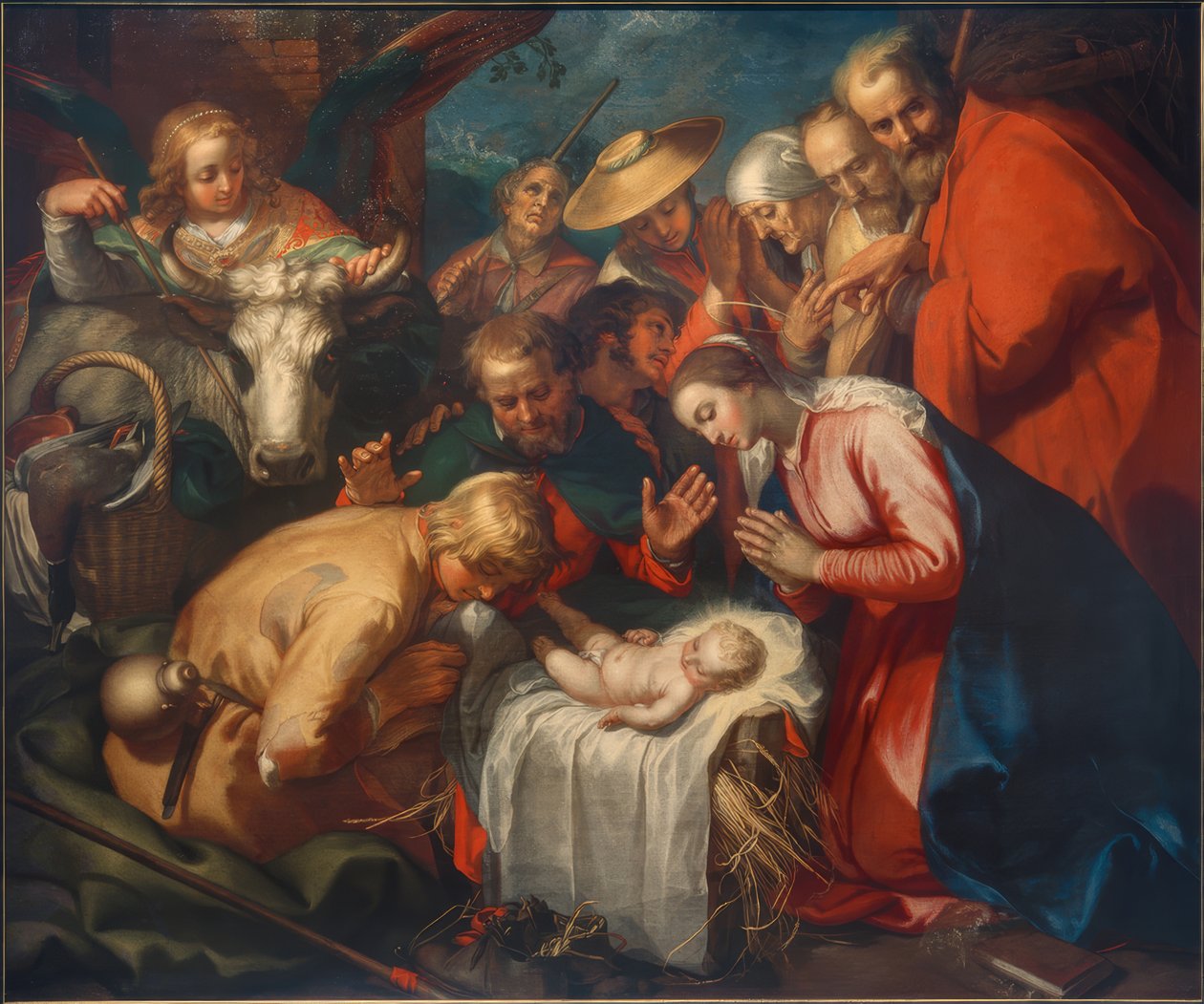 牧羊人的崇拜 作者 亚伯拉罕·布洛玛特（Abraham Bloemaert）