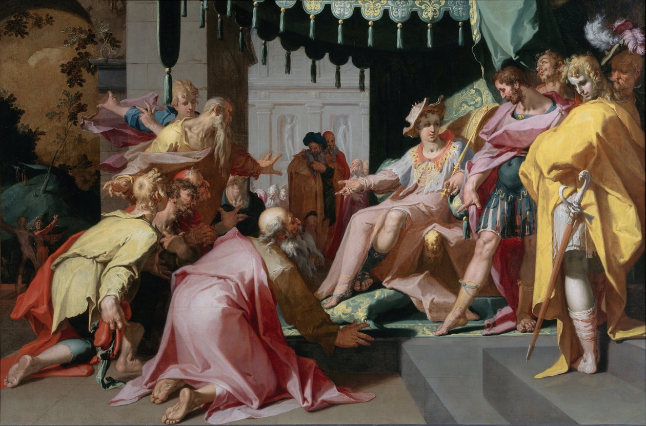 约瑟夫和他的兄弟，1595-1600年 作者 亚伯拉罕·布洛玛特（Abraham Bloemaert）