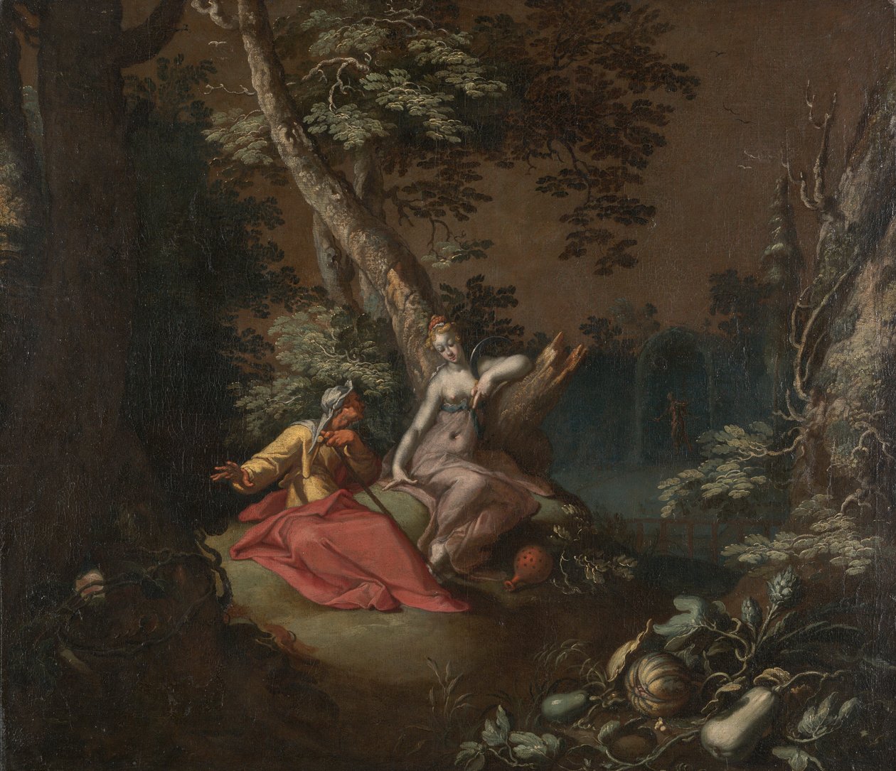 弗尔图穆斯和波莫纳的风景画 作者 亚伯拉罕·布洛玛特（Abraham Bloemaert）