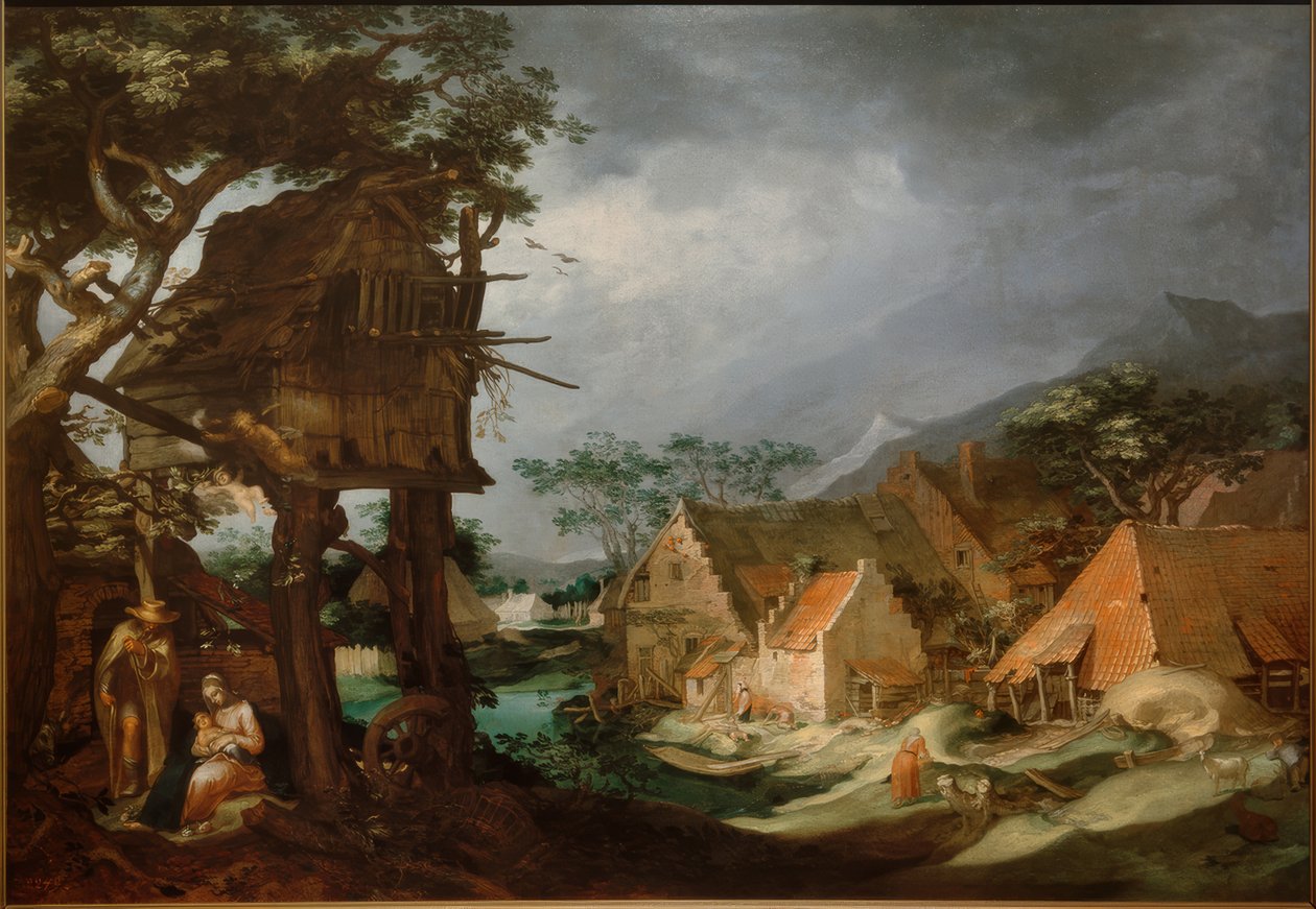 奔跑中的安宁景观 作者 亚伯拉罕·布洛玛特（Abraham Bloemaert）
