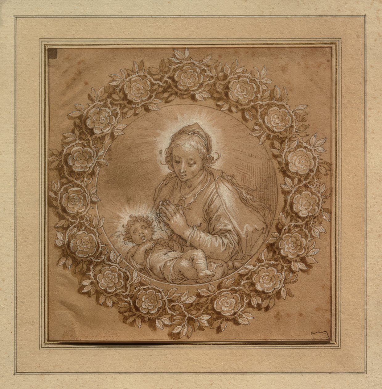 圣母玛利亚与童子耶稣在通多 作者 亚伯拉罕·布洛玛特（Abraham Bloemaert）
