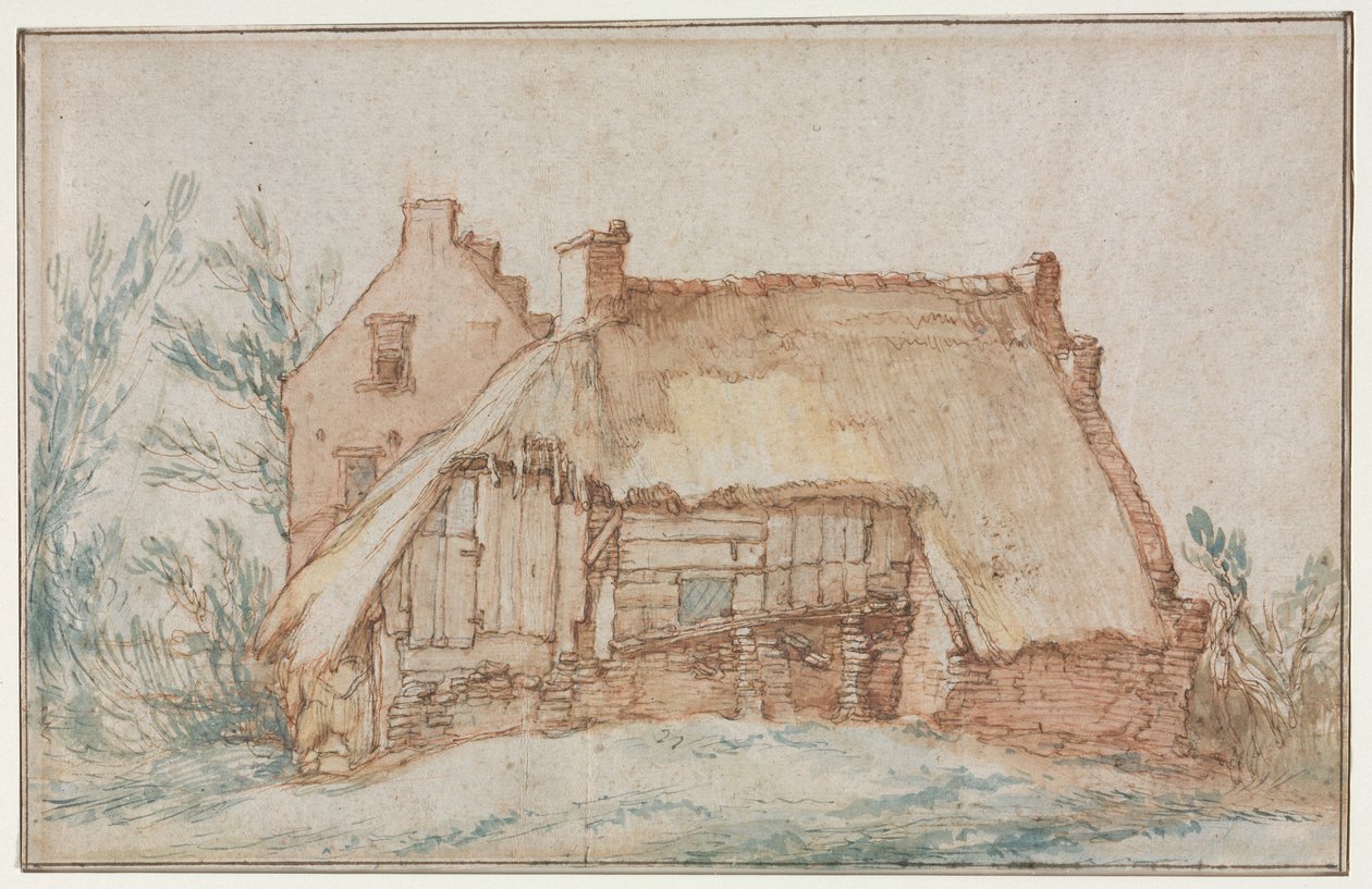 农民的小屋（右图） 作者 亚伯拉罕·布洛玛特（Abraham Bloemaert）