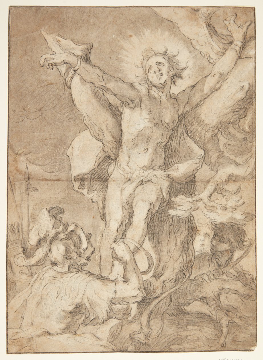 圣塞巴斯蒂安被罗马士兵绑在树上 作者 亚伯拉罕·布洛玛特（Abraham Bloemaert）