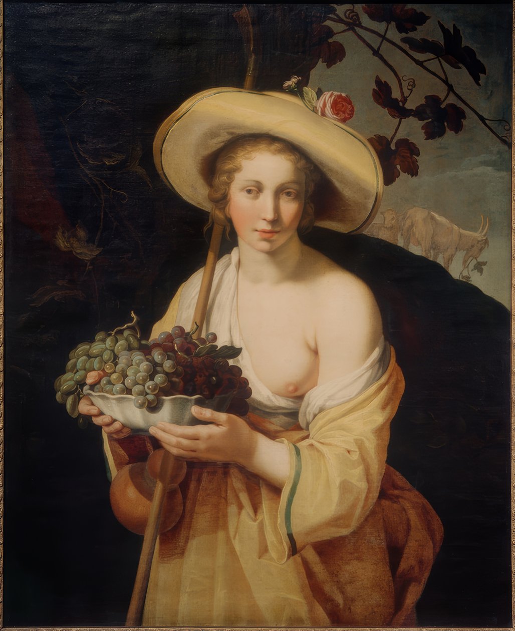 牧羊女与葡萄 作者 亚伯拉罕·布洛玛特（Abraham Bloemaert）