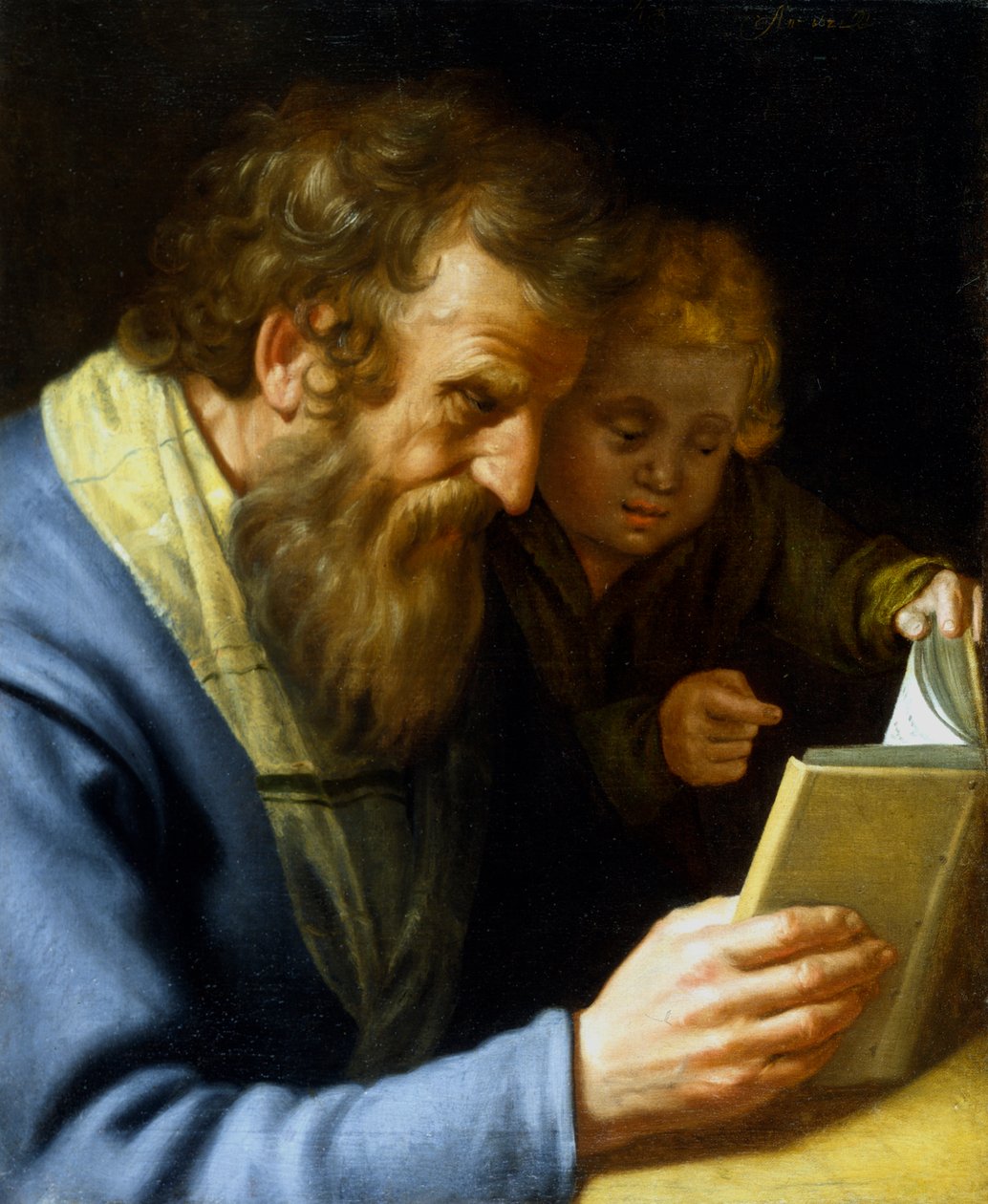 圣马太和一个天使》，1621年 作者 亚伯拉罕·布洛玛特（Abraham Bloemaert）