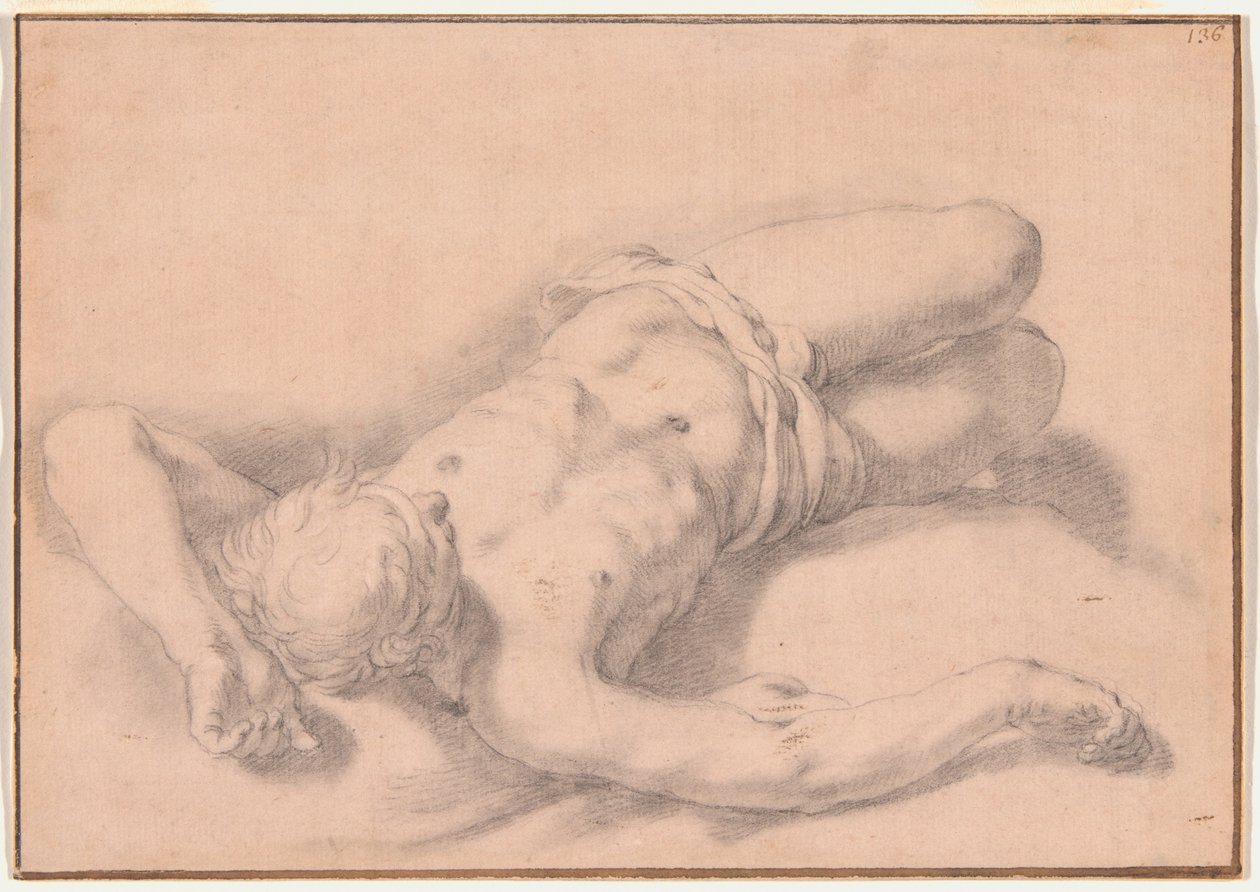 裸体男子研究 作者 亚伯拉罕·布洛玛特（Abraham Bloemaert）