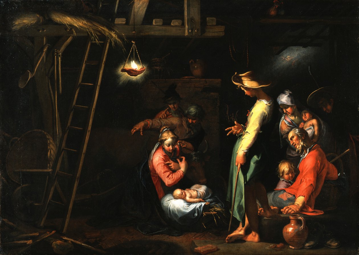 牧羊人的崇拜 作者 亚伯拉罕·布洛玛特（Abraham Bloemaert）