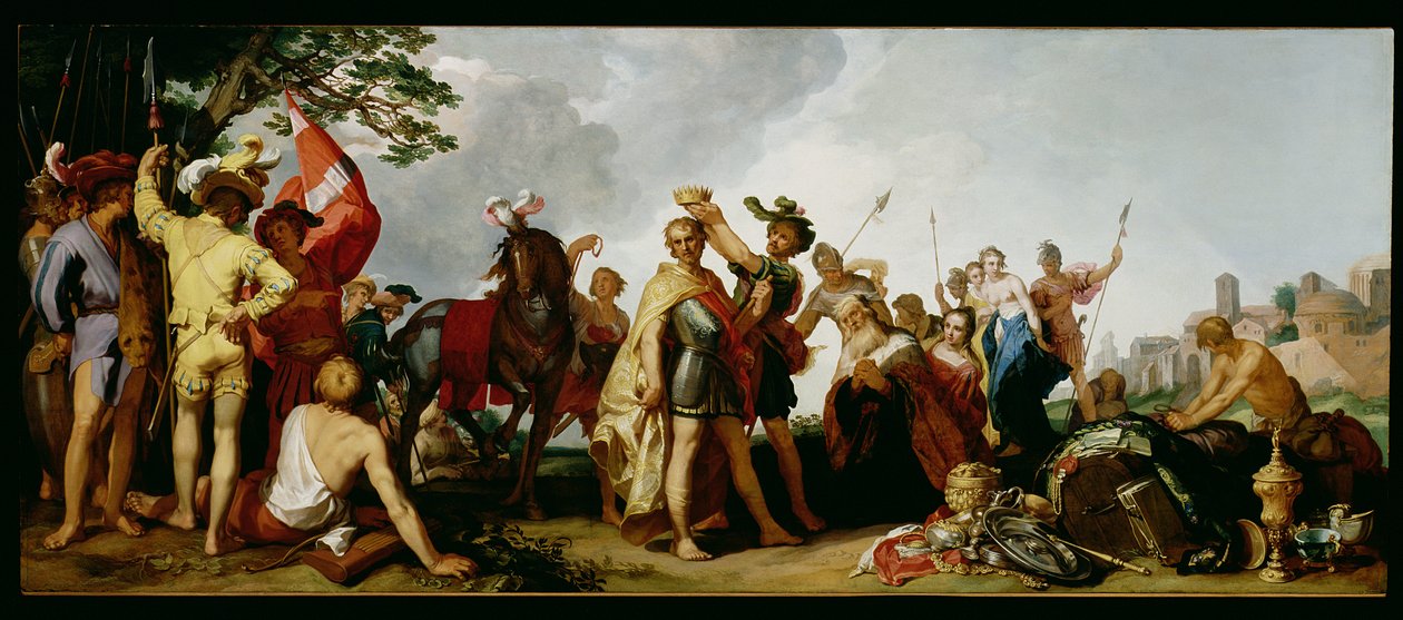 亚历山大大帝加冕（公元前 356-323 年）（油画） 作者 亚伯拉罕·布洛玛特（Abraham Bloemaert）
