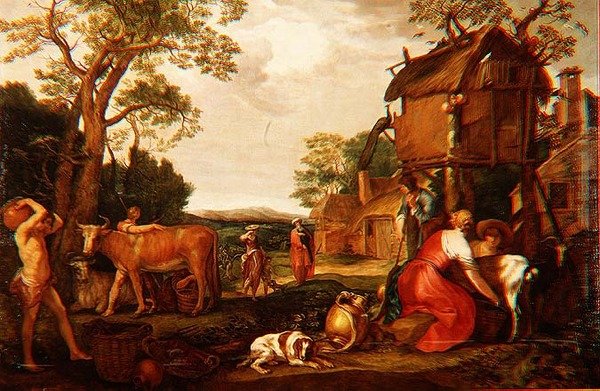 驱逐夏甲和以实玛利 作者 亚伯拉罕·布洛玛特（Abraham Bloemaert）