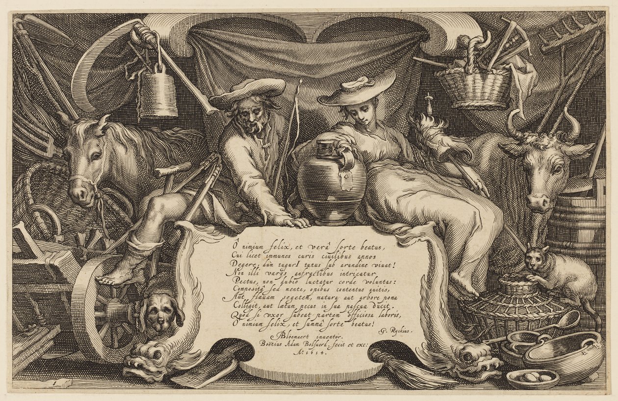 扉页，"农舍与风景系列" 作者 亚伯拉罕·布洛玛特（Abraham Bloemaert）