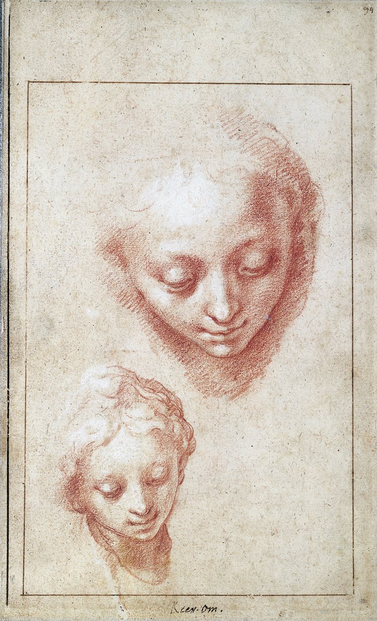 处女头的两项研究 作者 亚伯拉罕·布洛玛特（Abraham Bloemaert）