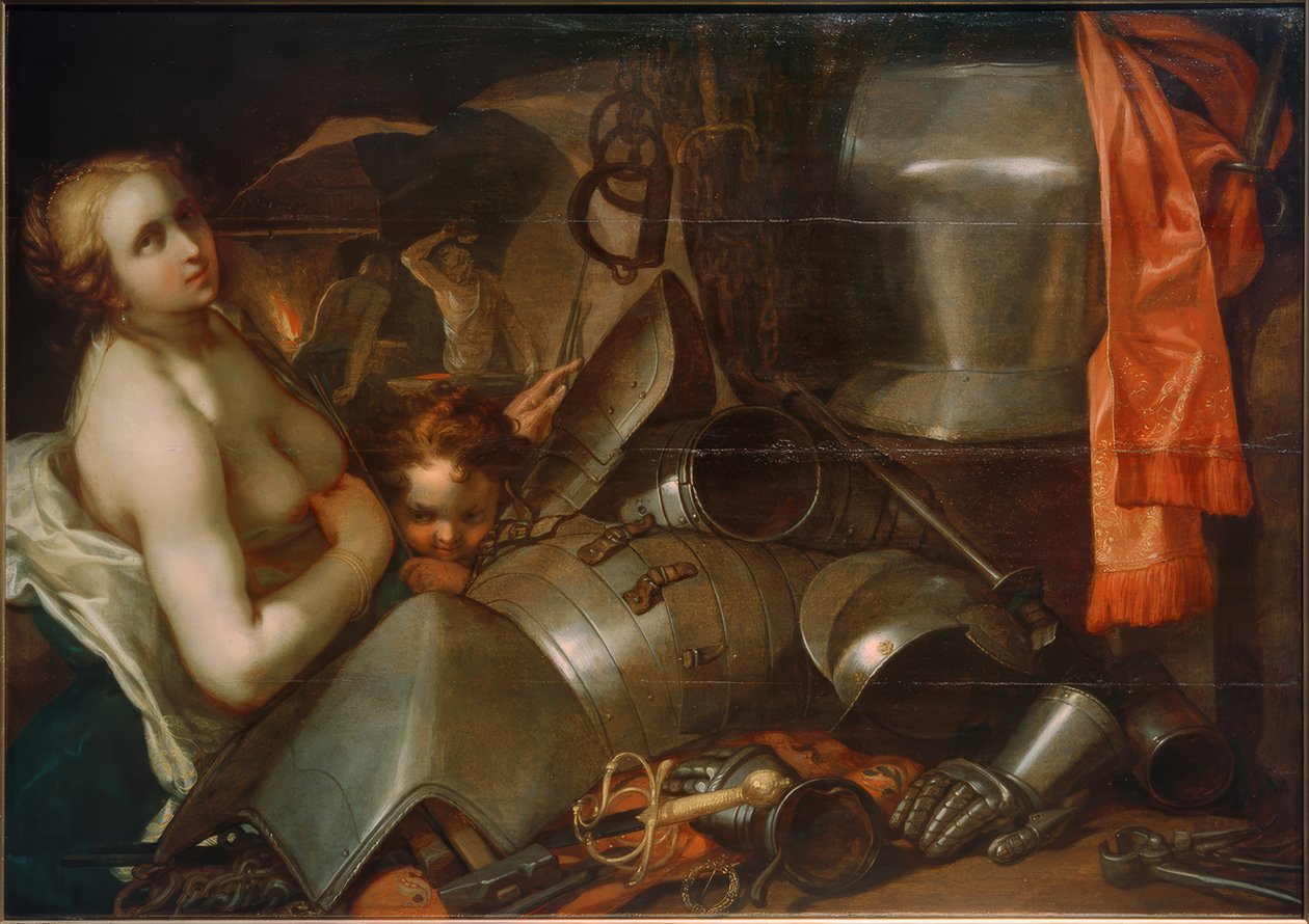 火山锻造中的维纳斯和丘比特 作者 亚伯拉罕·布洛玛特（Abraham Bloemaert）