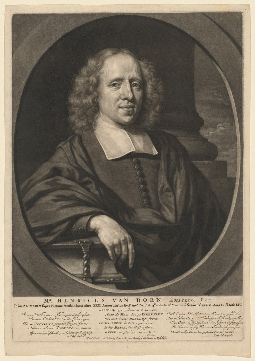 范博恩先生 作者 亚伯拉罕·布鲁特林（Abraham Blooteling），根据尼古拉斯·梅斯（Nicolaes Maes）