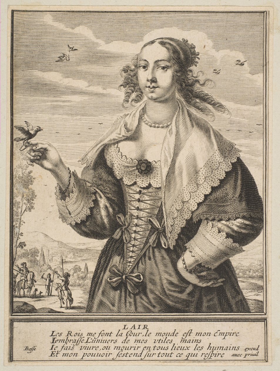 空气，1630年。 作者 亚伯拉罕·博斯（Abraham Bosse）