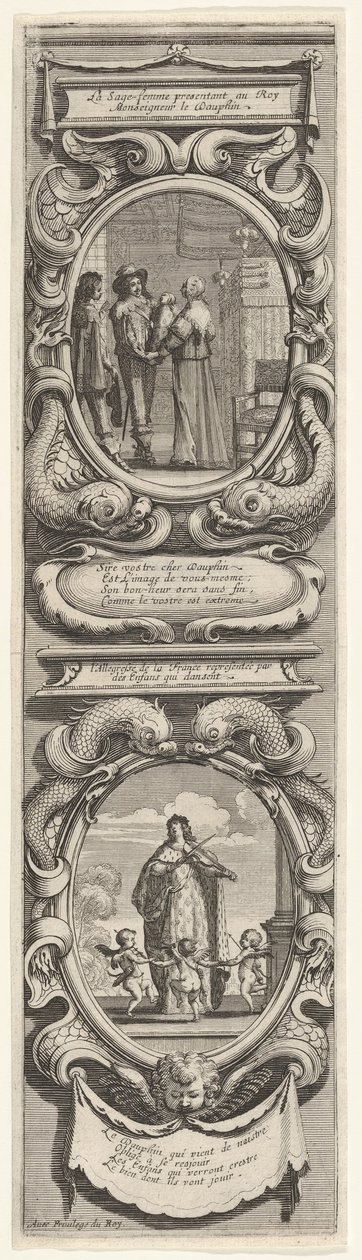 纪念多芬诞辰的寓言，ca。 1638。 作者 亚伯拉罕·博斯（Abraham Bosse）