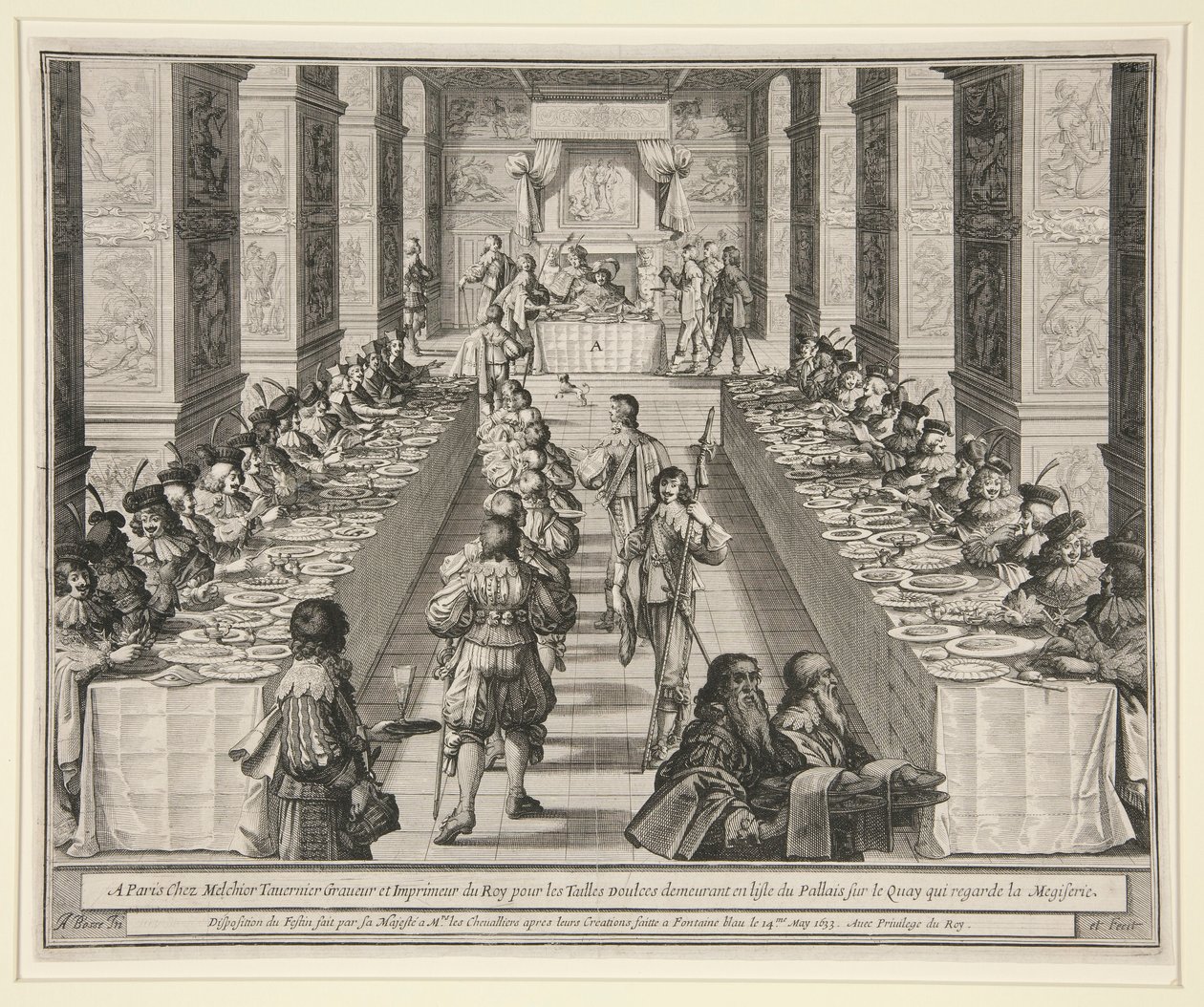 Disposition du Festin , from 作者 亚伯拉罕·博斯（Abraham Bosse）