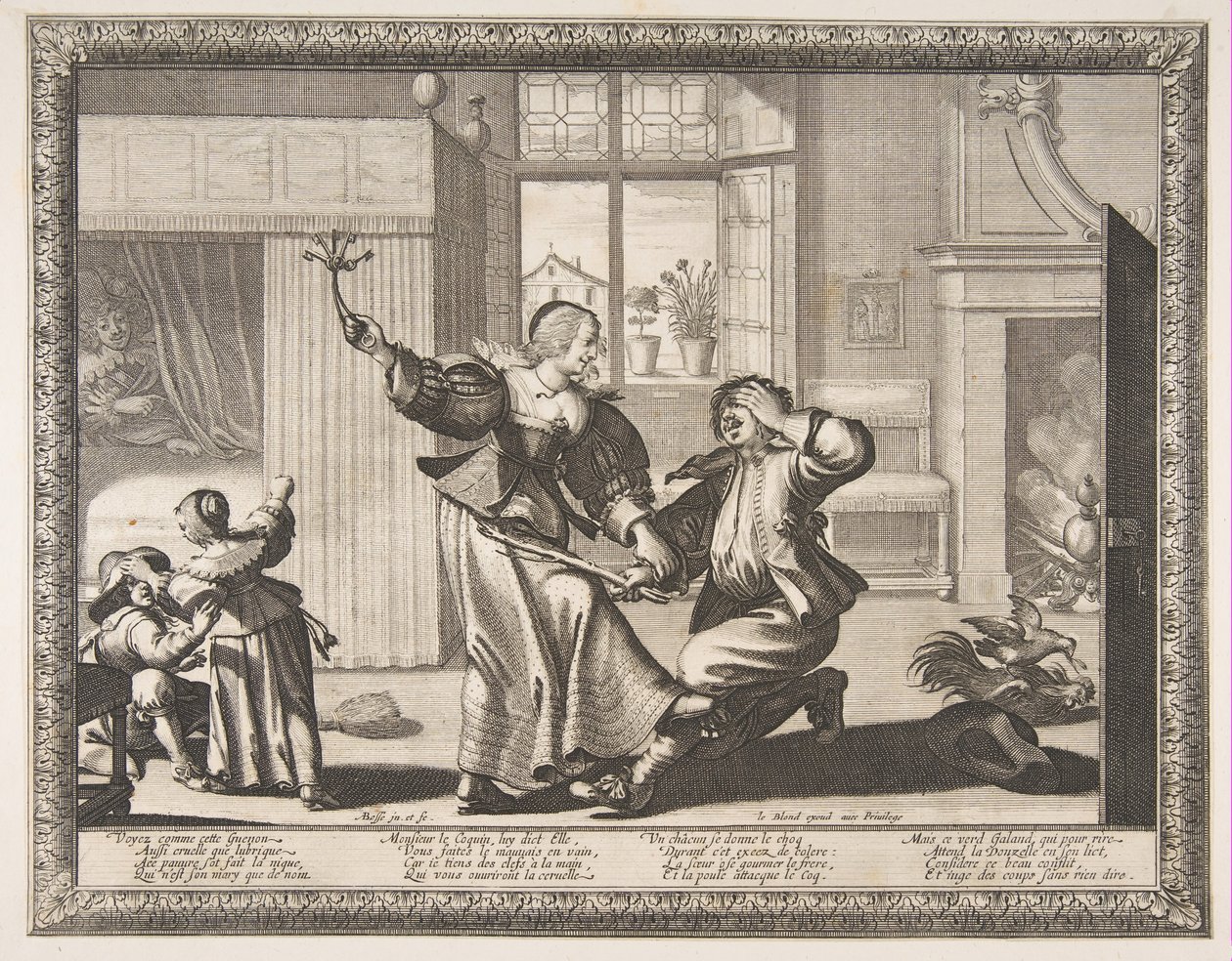 丈夫殴打者，约。 1633。 作者 亚伯拉罕·博斯（Abraham Bosse）