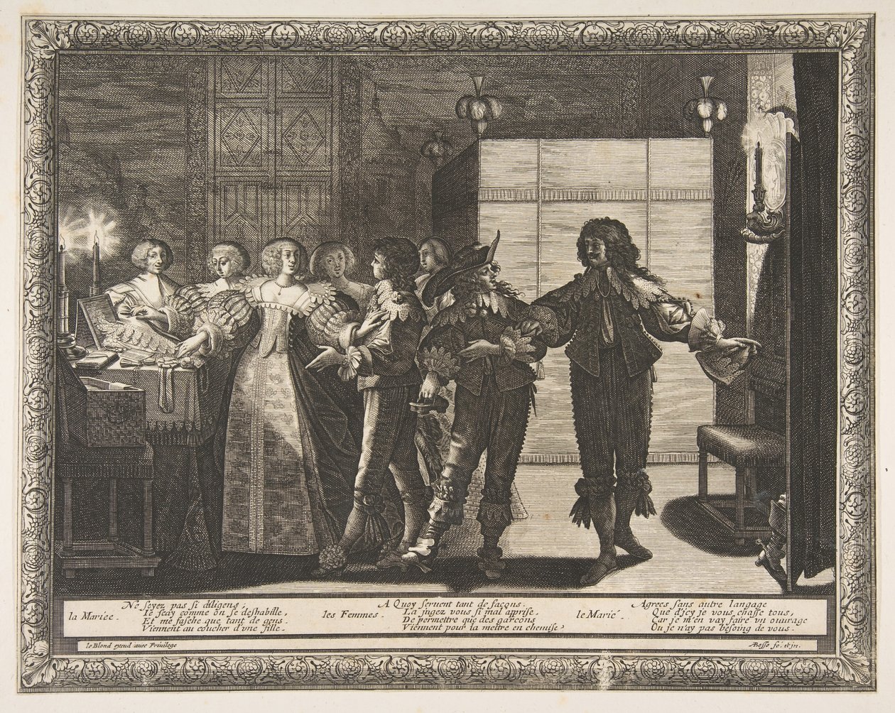 新娘被带回家新娘被带回家，1633年。 作者 亚伯拉罕·博斯（Abraham Bosse）