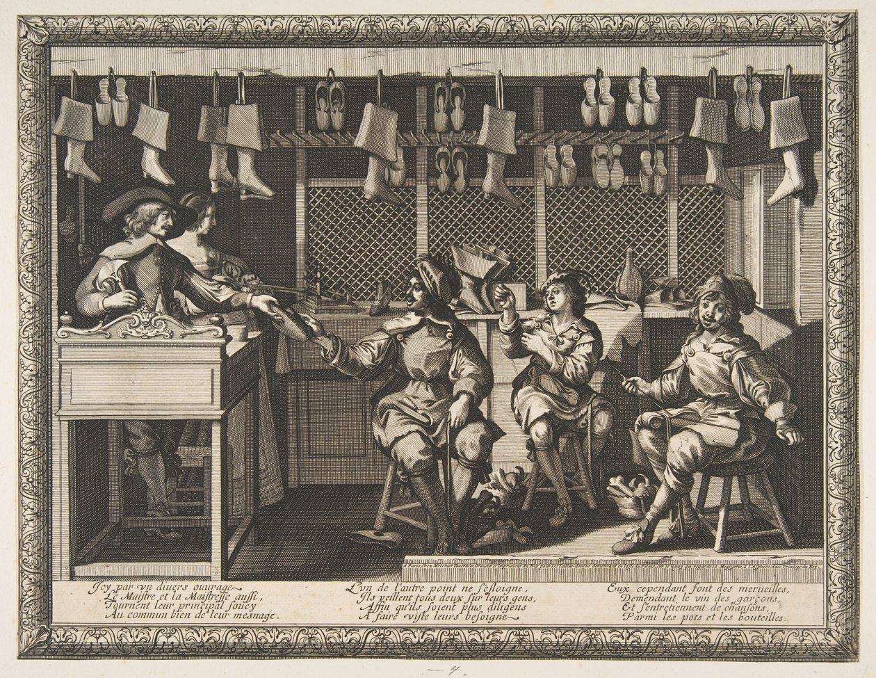 鞋匠Le Savetier，约。 1632-33。 作者 亚伯拉罕·博斯（Abraham Bosse）