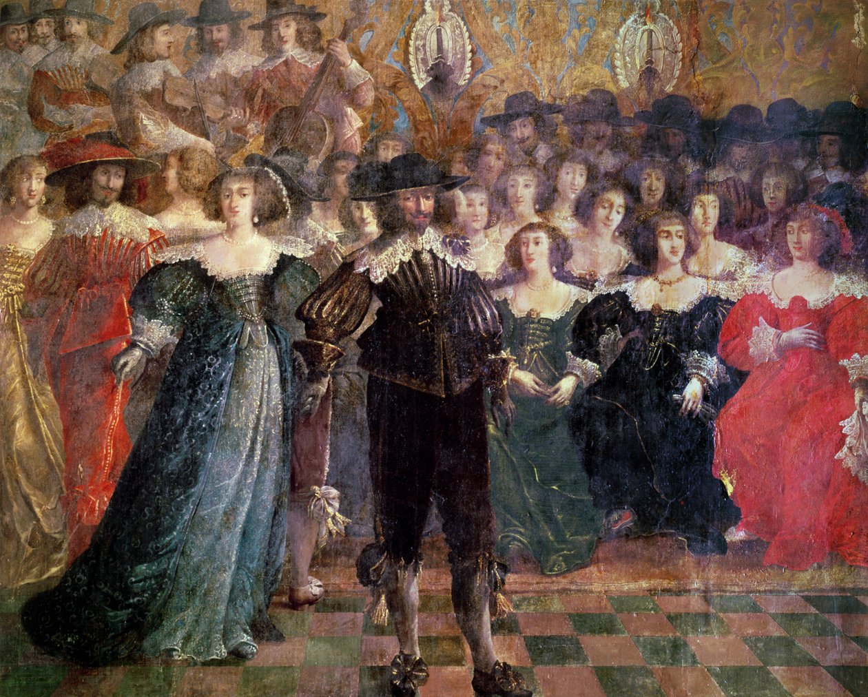 Court Ball（壁画）（细节） 作者 亚伯拉罕·博斯（Abraham Bosse）