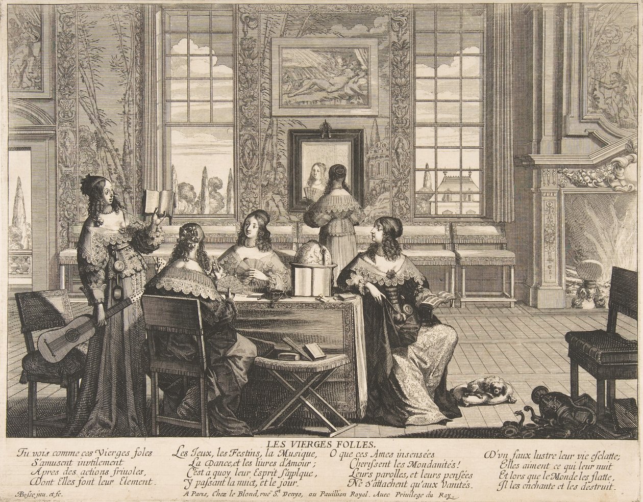 愚蠢的处女交谈，ca。 1635。 作者 亚伯拉罕·博斯（Abraham Bosse）