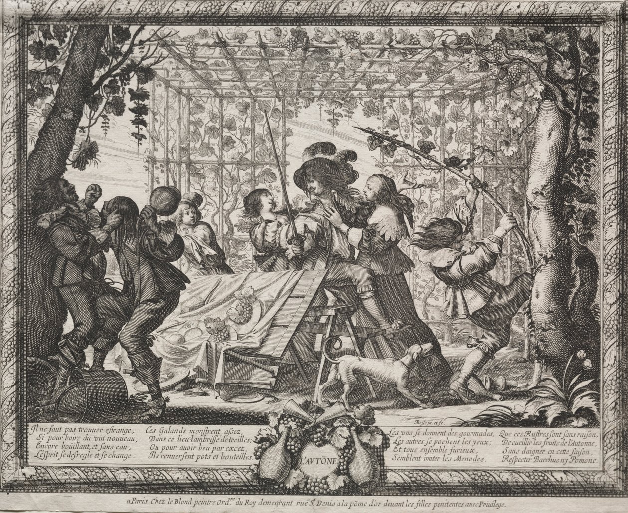 四个季节：1635年秋天。 作者 亚伯拉罕·博斯（Abraham Bosse）
