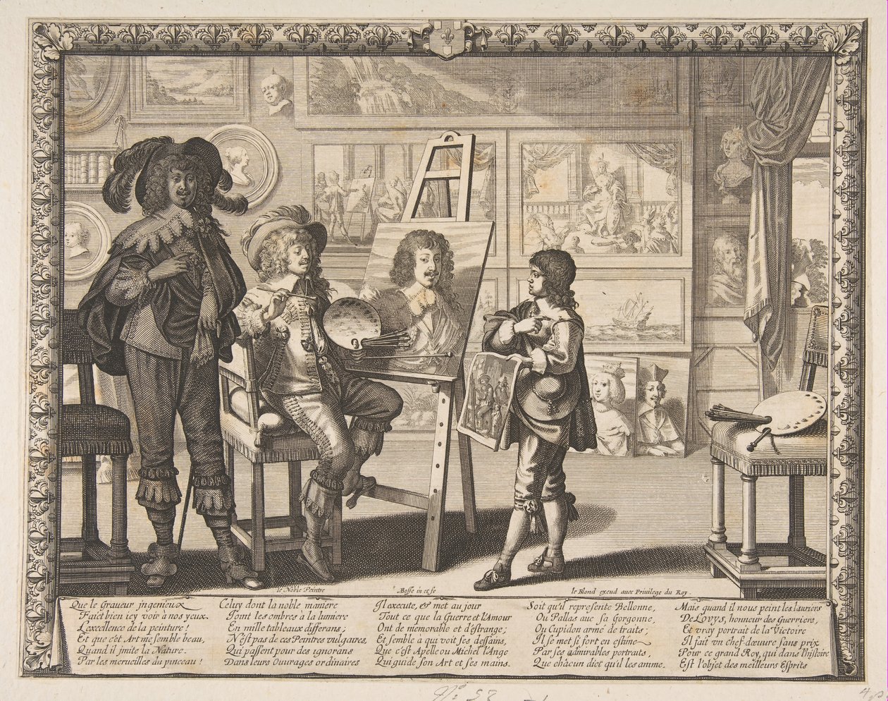 画家，约。 1642年。 作者 亚伯拉罕·博斯（Abraham Bosse）