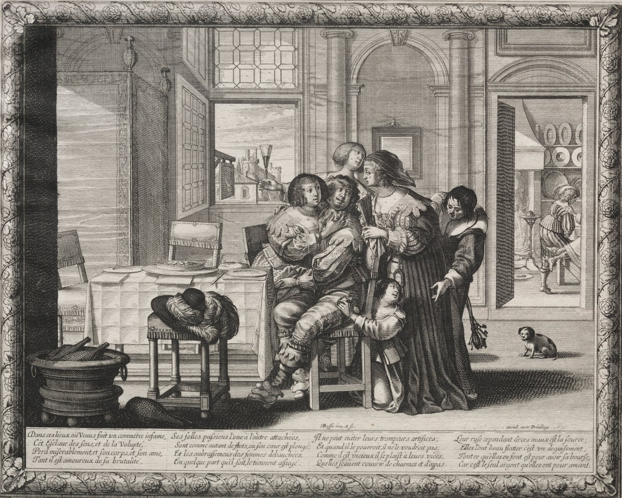 败家子：暴乱的生活，1635年。 作者 亚伯拉罕·博斯（Abraham Bosse）
