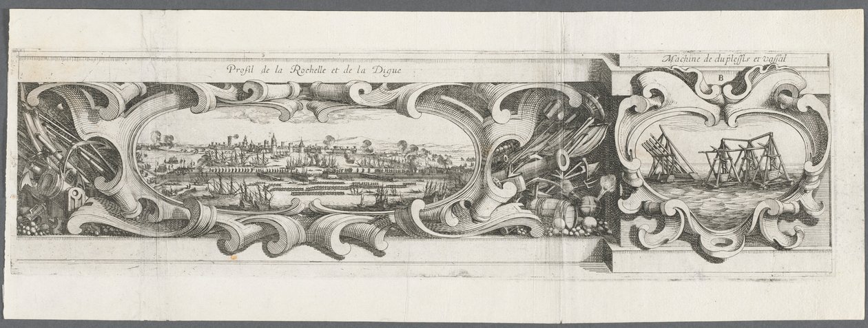 拉罗谢尔围困：第16板，1628-1630年。 作者 亚伯拉罕·博斯（Abraham Bosse）
