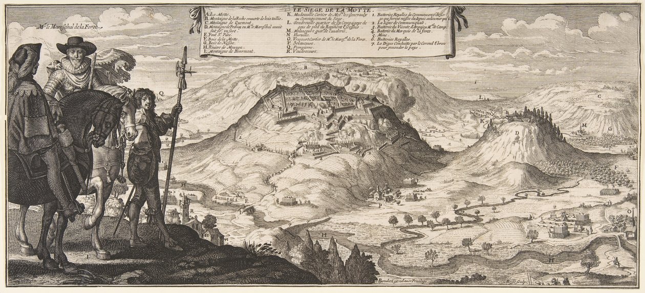 洛林城（La Motte）的围困，1636-38年。 作者 亚伯拉罕·博斯（Abraham Bosse）