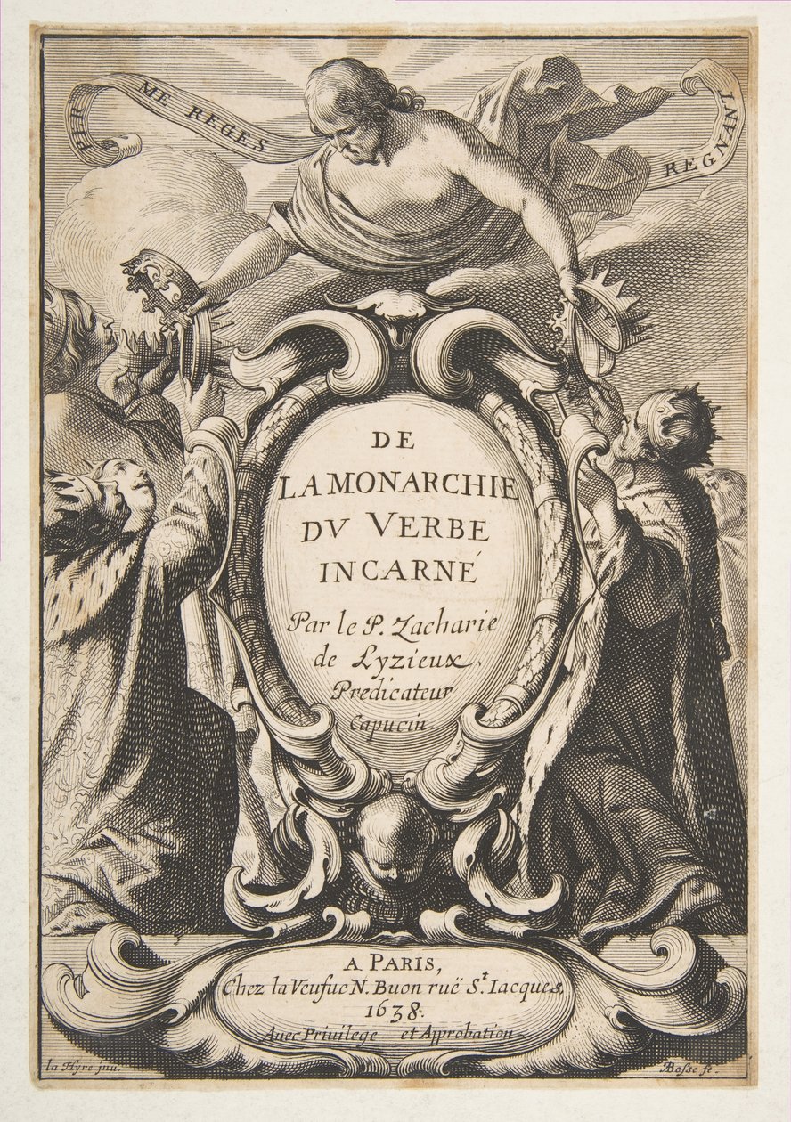 标题页：摘自《化身世界的君主制》，1638年。 作者 亚伯拉罕·博斯（Abraham Bosse）