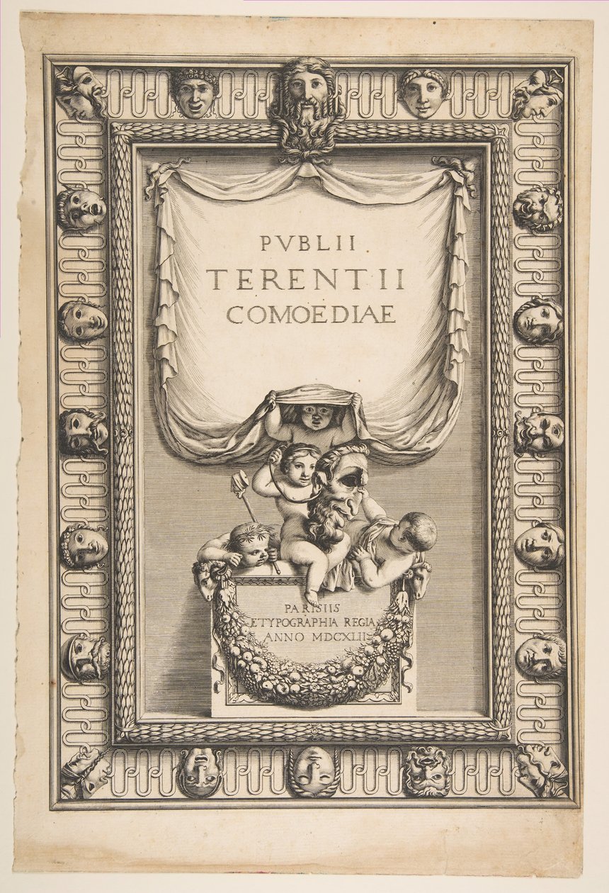 封面：特伦斯Terentii喜剧，1642的喜剧。 作者 亚伯拉罕·博斯（Abraham Bosse）