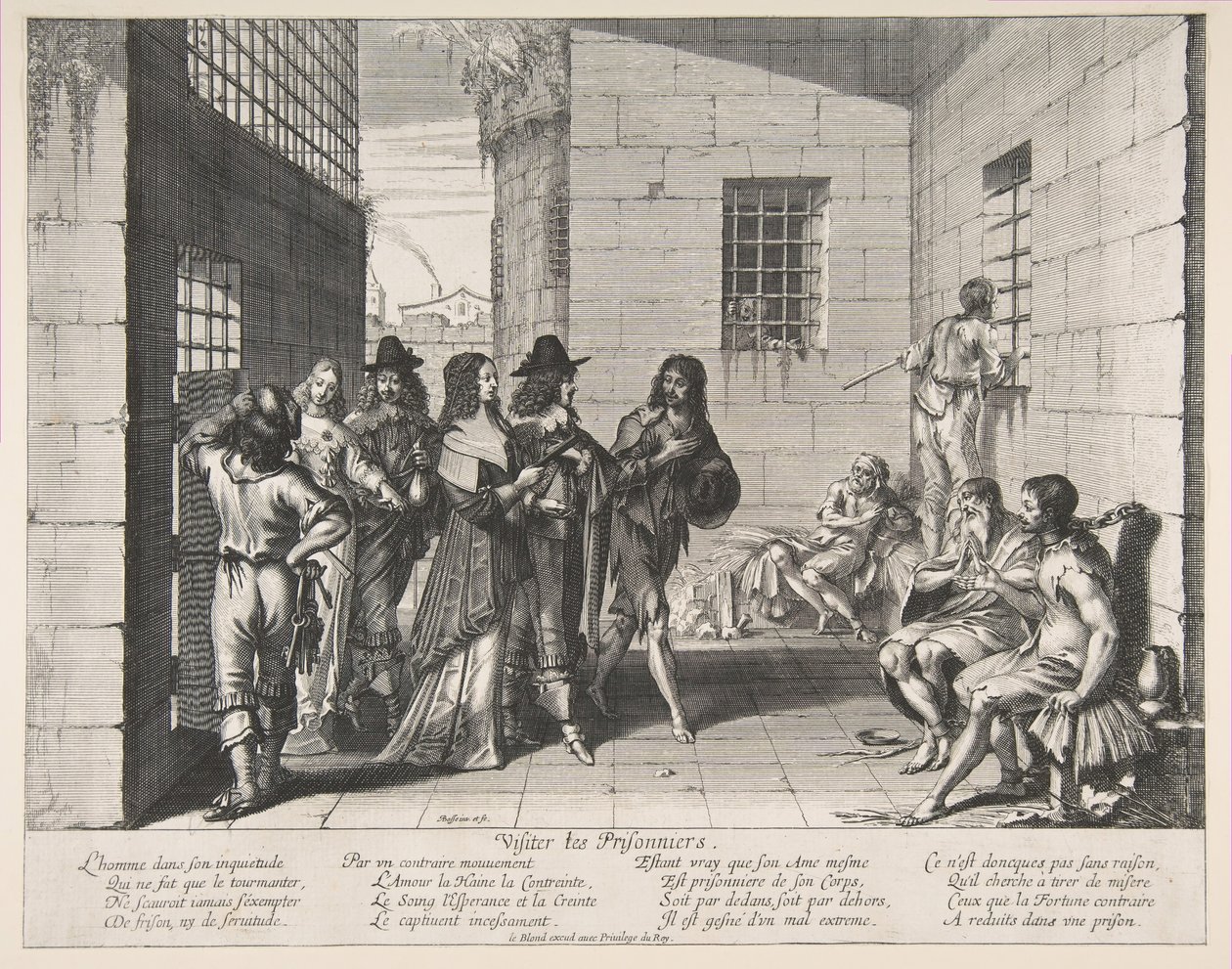 探望囚犯，1635年。 作者 亚伯拉罕·博斯（Abraham Bosse）
