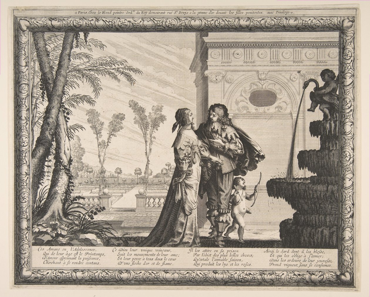 青年时期，1636年。 作者 亚伯拉罕·博斯（Abraham Bosse）