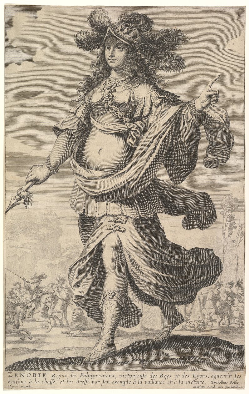 Zenobia，Pierre Le Moynes的插图。 1647。 作者 亚伯拉罕·博斯（Abraham Bosse）