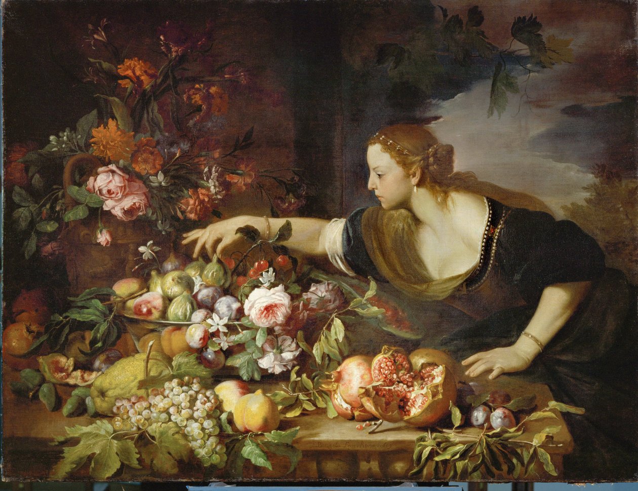 Femme prenant des fruits - 一位正在吃水果的妇女... 作者 亚伯拉罕·布鲁格