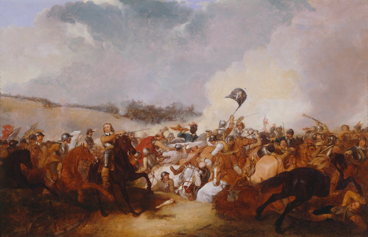 Cromwell leading troops into battle 作者 亚伯拉罕·库珀