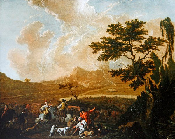 狩猎聚会（板面油画） 作者 亚伯拉罕·丹尼尔斯（Abraham Danielsz）。洪迪斯