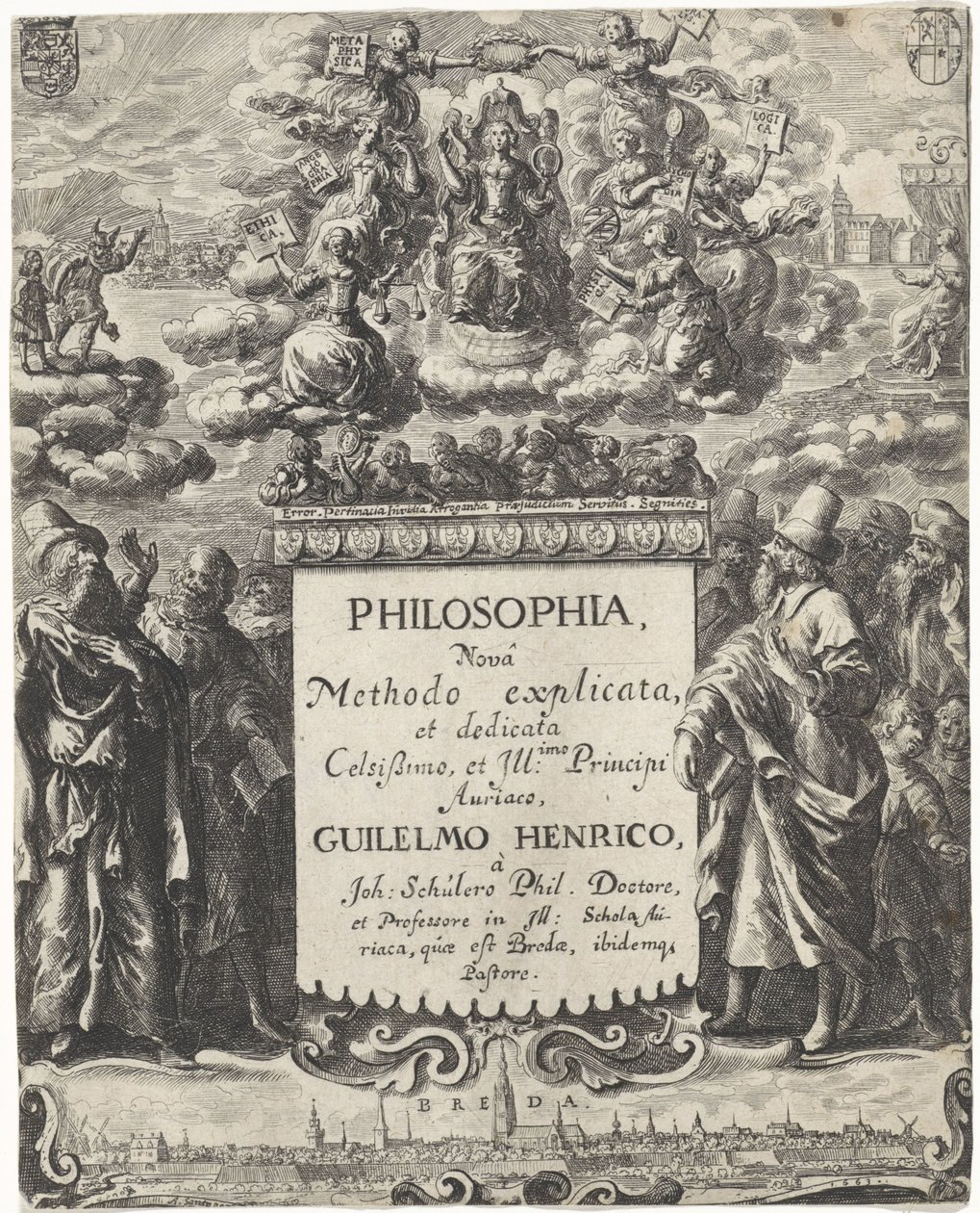 哲学寓言
扉页为Schuler, Johannes.哲学（......），1663 年 作者 亚伯拉罕·德克斯。圣托里尼
