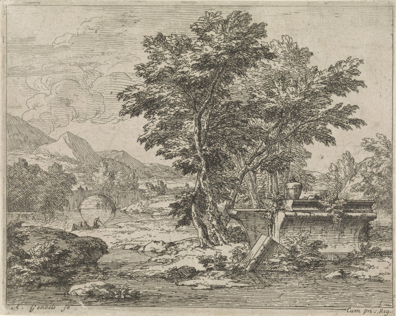 带古典废墟的风景
风景（系列名称） 作者 亚伯拉罕·杰诺尔斯